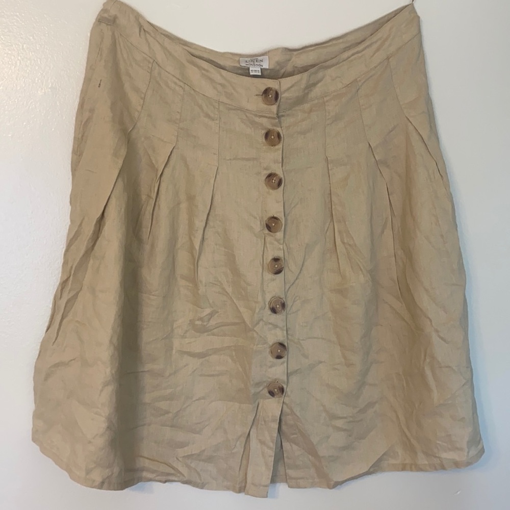 Linen Midi Skirt